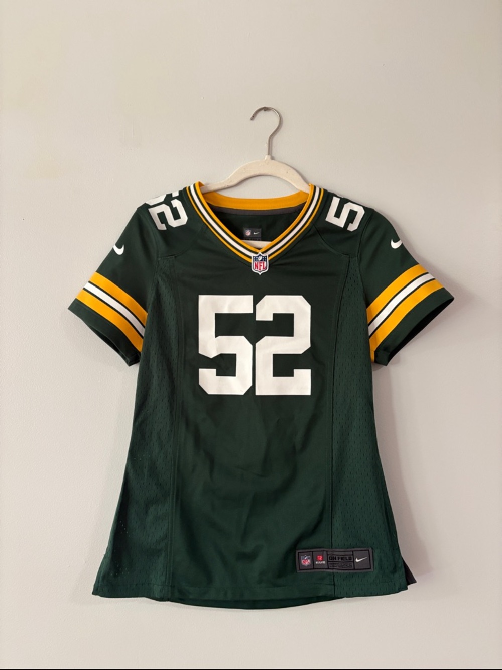 Nike Women's Green & Yellow Green Packers Clay Matthews #52 Jersey